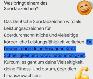 Das Sportabzeichen ist längst nicht mehr so wie die meisten es aus der Schule kennen. Es ist vielfältiger geworden und man hat viel mehr Möglichkeiten sich auszuprobieren.